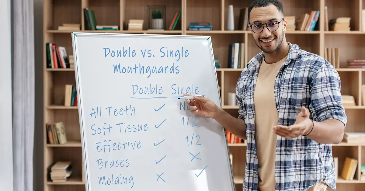 double mouthguard versus single mouthguard